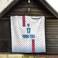 Custom Iceland Football Quilt White with Flag Style