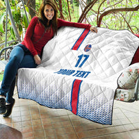 Custom Iceland Football Quilt White with Flag Style