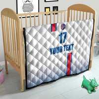 Custom Iceland Football Quilt White with Flag Style