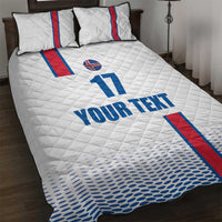 Custom Iceland Football Quilt Bed Set White with Flag Style