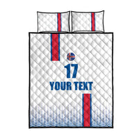 Custom Iceland Football Quilt Bed Set White with Flag Style