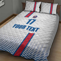Custom Iceland Football Quilt Bed Set White with Flag Style