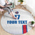 Custom Iceland Football Round Carpet White with Flag Style