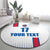 Custom Iceland Football Round Carpet White with Flag Style