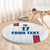 Custom Iceland Football Round Carpet White with Flag Style