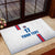 Custom Iceland Football Rubber Doormat White with Flag Style