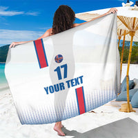 Custom Iceland Football Sarong White with Flag Style