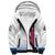 Custom Iceland Football Sherpa Hoodie White with Flag Style