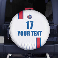 Custom Iceland Football Spare Tire Cover White with Flag Style