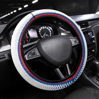 Iceland Football Steering Wheel Cover White with Flag Style