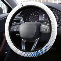 Iceland Football Steering Wheel Cover White with Flag Style