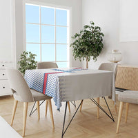 Custom Iceland Football Tablecloth White with Flag Style