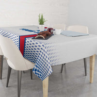 Custom Iceland Football Tablecloth White with Flag Style