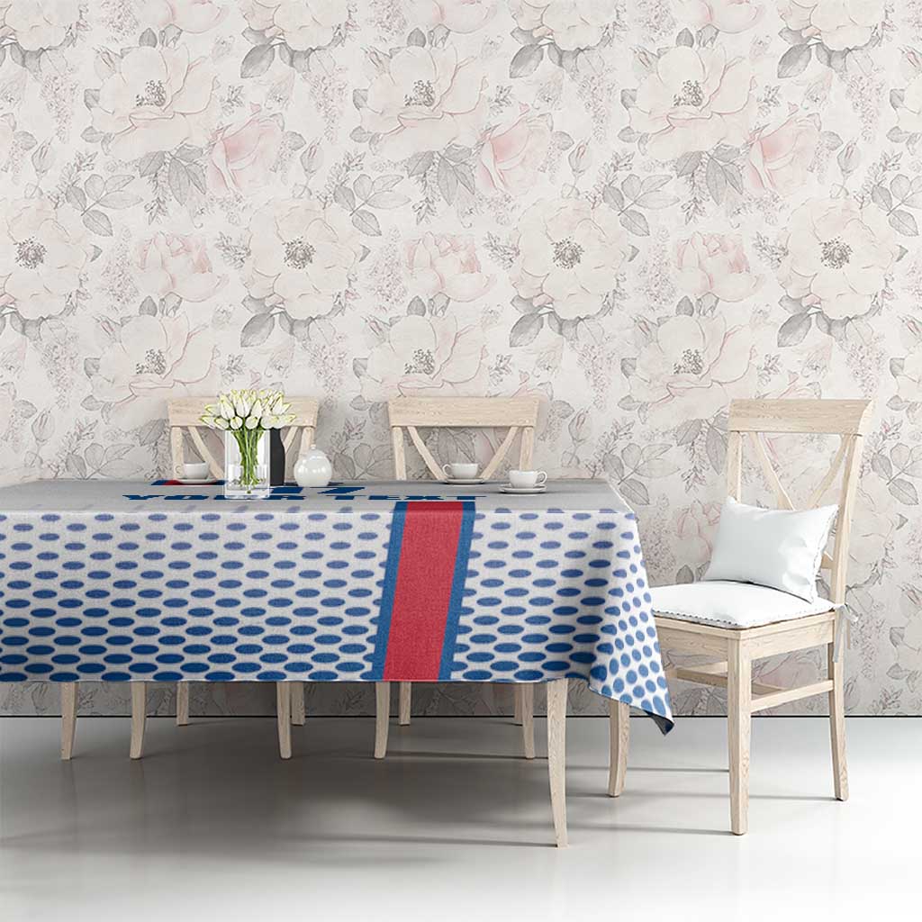 Custom Iceland Football Tablecloth White with Flag Style