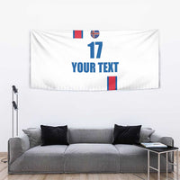 Custom Iceland Football Tapestry White with Flag Style
