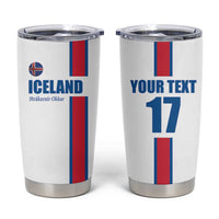 Custom Iceland Football Tumbler Cup White with Flag Style