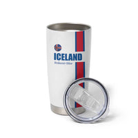 Custom Iceland Football Tumbler Cup White with Flag Style