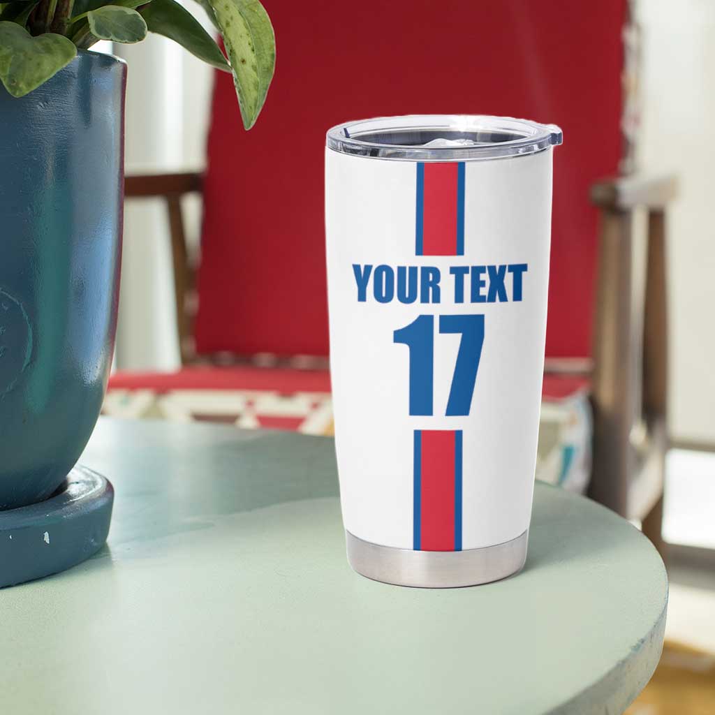 Custom Iceland Football Tumbler Cup White with Flag Style