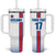 Custom Iceland Football Tumbler With Handle White with Flag Style