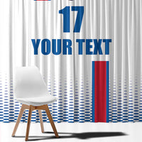 Custom Iceland Football Window Curtain White with Flag Style