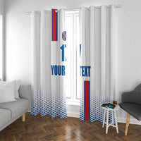 Custom Iceland Football Window Curtain White with Flag Style