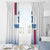 Custom Iceland Football Window Curtain White with Flag Style