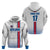 Custom Iceland Football Zip Hoodie White with Flag Style