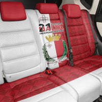 Malta Independence Day Back Car Seat Cover Flag Style with Coat of Arms