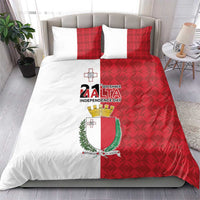 Malta Independence Day Bedding Set Flag Style with Coat of Arms