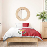Malta Independence Day Bedding Set Flag Style with Coat of Arms