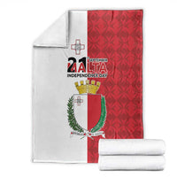 Malta Independence Day Blanket Flag Style with Coat of Arms