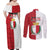 Malta Independence Day Couples Matching Off Shoulder Maxi Dress and Long Sleeve Button Shirt Flag Style with Coat of Arms