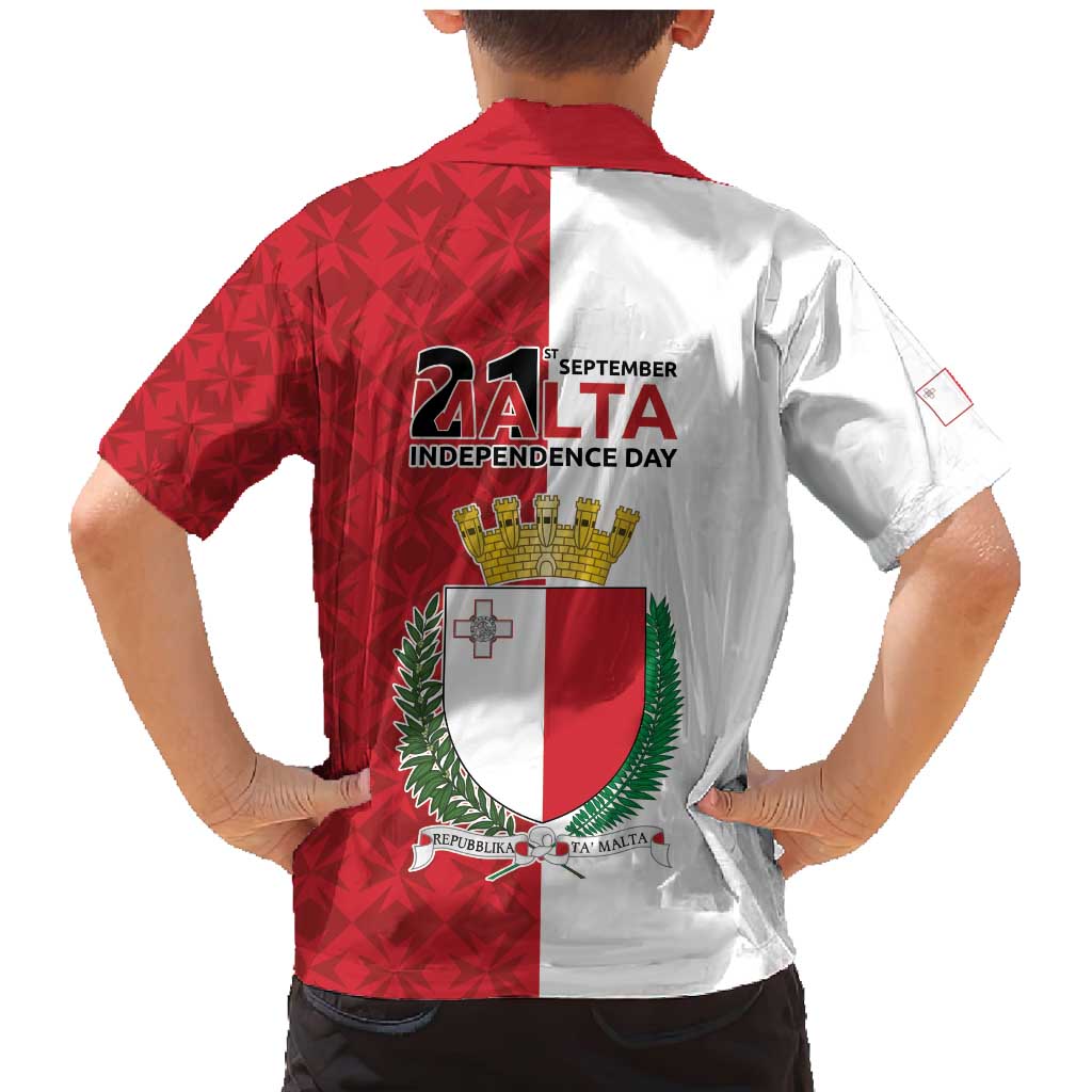 Malta Independence Day Family Matching Mermaid Dress and Hawaiian Shirt Flag Style with Coat of Arms