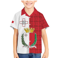 Malta Independence Day Family Matching Mermaid Dress and Hawaiian Shirt Flag Style with Coat of Arms