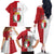 Malta Independence Day Family Matching Off The Shoulder Long Sleeve Dress and Hawaiian Shirt Flag Style with Coat of Arms