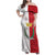 Malta Independence Day Family Matching Off Shoulder Maxi Dress and Hawaiian Shirt Flag Style with Coat of Arms