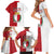 Malta Independence Day Family Matching Short Sleeve Bodycon Dress and Hawaiian Shirt Flag Style with Coat of Arms