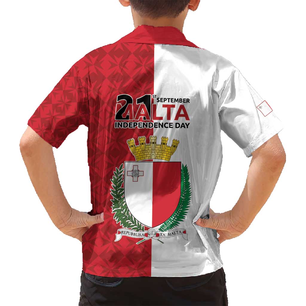 Malta Independence Day Family Matching Summer Maxi Dress and Hawaiian Shirt Flag Style with Coat of Arms
