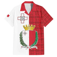 Malta Independence Day Family Matching Tank Maxi Dress and Hawaiian Shirt Flag Style with Coat of Arms