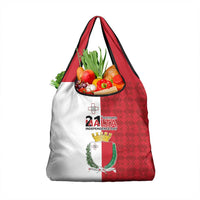 Malta Independence Day Grocery Bag Flag Style with Coat of Arms