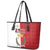Malta Independence Day Leather Tote Bag Flag Style with Coat of Arms