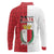 Malta Independence Day Long Sleeve Polo Shirt Flag Style with Coat of Arms