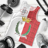 Malta Independence Day Men Tank Top Flag Style with Coat of Arms