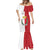 Malta Independence Day Mermaid Dress Flag Style with Coat of Arms