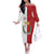 Malta Independence Day Off The Shoulder Long Sleeve Dress Flag Style with Coat of Arms