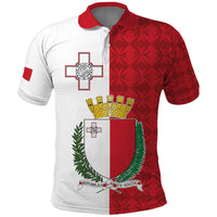 Malta Independence Day Polo Shirt Flag Style with Coat of Arms