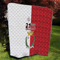 Malta Independence Day Quilt Flag Style with Coat of Arms