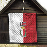 Malta Independence Day Quilt Flag Style with Coat of Arms