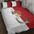 Malta Independence Day Quilt Bed Set Flag Style with Coat of Arms