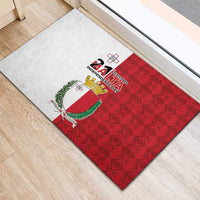 Malta Independence Day Rubber Doormat Flag Style with Coat of Arms